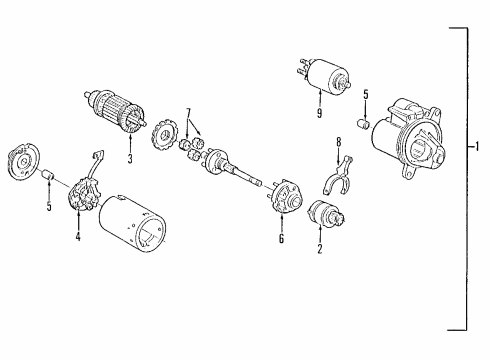 1995 Ford Windstar Starter Diagram 2 - Thumbnail