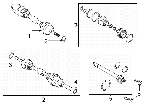 2023 Lincoln Nautilus Drive Axles - Front Diagram 2 - Thumbnail