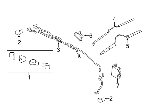 2024 Ford Edge Electrical Components - Rear Bumper Diagram