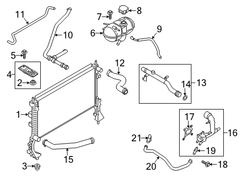 2020 Ford Mustang Radiator & Components Diagram 2 - Thumbnail