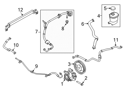 2010 Ford Taurus P/S Pump & Hoses Diagram 2 - Thumbnail