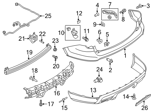 2012 Ford Explorer Bumper & Components - Rear Diagram 2 - Thumbnail