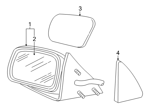 2003 Mercury Grand Marquis Outside Mirrors Diagram