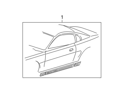 2001 Ford Mustang Stripe Tape Diagram 2 - Thumbnail