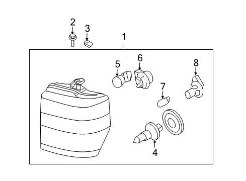 2009 Ford E-250 Headlamp Components Diagram