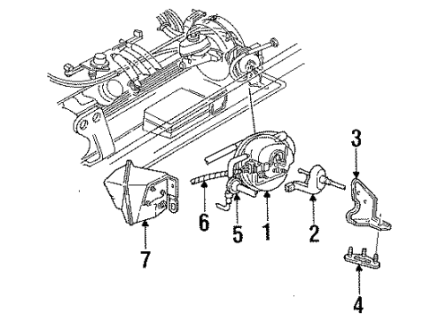 1997 Mercury Grand Marquis Actuator Assembly Plate Diagram for F1VY-9C809-A
