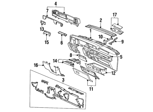 1991 Lincoln Continental Instrument Panel Diagram