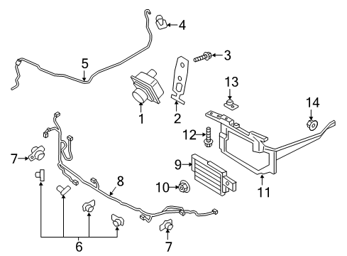 2020 Lincoln Continental Distance Sensor Grommet, Front Diagram for -W790214-S300