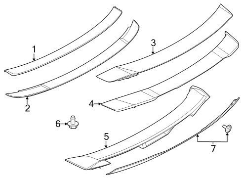 2025 Ford Mustang Rear Spoiler Diagram