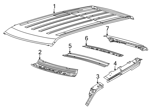 2013 Ford Explorer Roof & Components Diagram