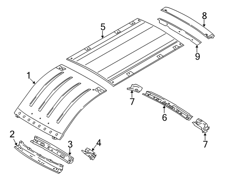 2020 Ford Transit-250 Roof & Components Diagram 3 - Thumbnail