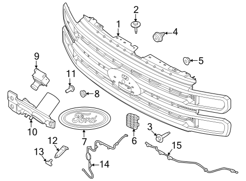 2025 Ford F-250 Super Duty Parking Aid Diagram 3 - Thumbnail