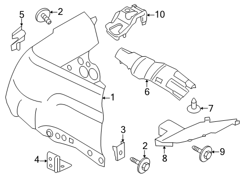 2025 Ford Transit-150 Fender & Components Diagram
