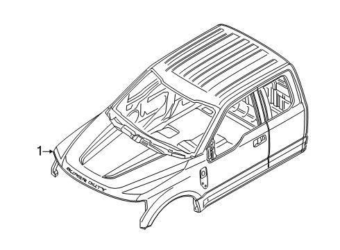 2018 Ford F-250 Super Duty Cab Assembly Diagram 2 - Thumbnail
