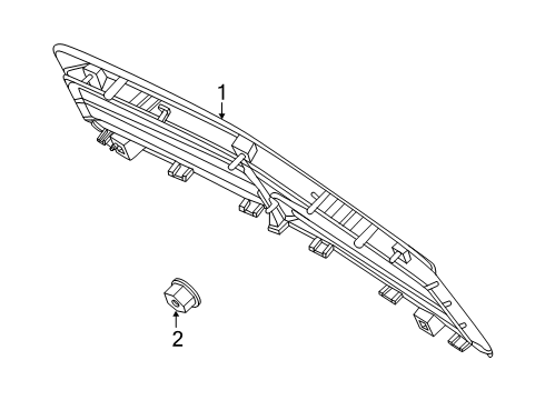 2025 Ford Mustang Exterior Trim - Hood Diagram