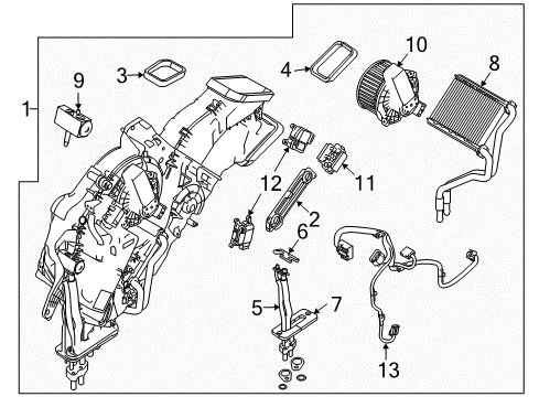 2019 Ford Flex A/C Evaporator Diagram