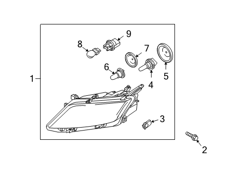 2011 Ford Fusion Headlamps Diagram 2 - Thumbnail
