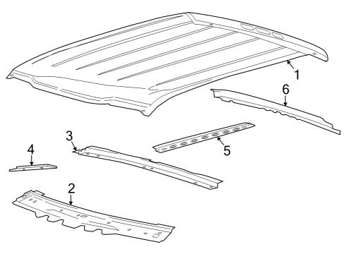 2024 Ford F-150 Lightning Roof & Components Diagram 2 - Thumbnail