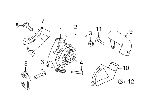 2008 Mercury Mariner Alternator Diagram for 8L8Z-10346-A