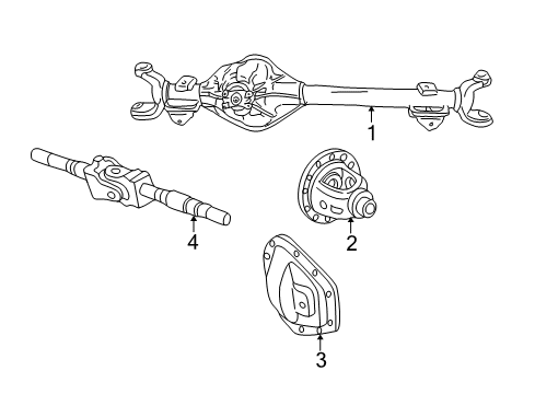 2001 Ford Excursion Front Axle & Carrier Diagram