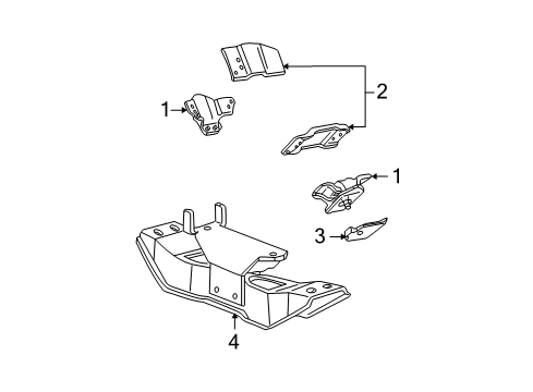 2004 Ford Mustang Engine & Trans Mounting Diagram 2 - Thumbnail