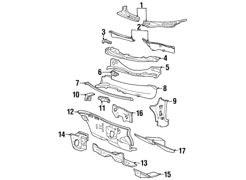 2001 Lincoln Continental Insulator Diagram for F5OY54017A40A