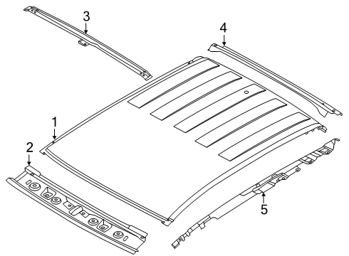 2024 Ford Ranger Roof & Components Diagram
