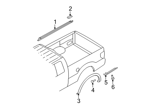 2011 Ford F-150 Exterior Trim - Pick Up Box Diagram 7 - Thumbnail