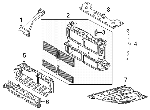 2024 Lincoln Nautilus Radiator Support Diagram