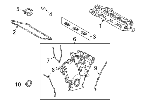 2011 Mercury Milan Valve & Timing Covers Diagram 3 - Thumbnail