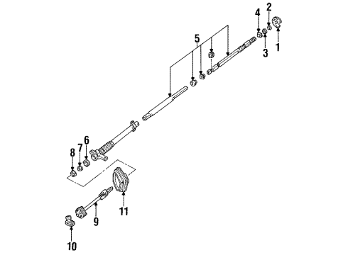 1991 Ford Mustang Shaft & Internal Components Diagram