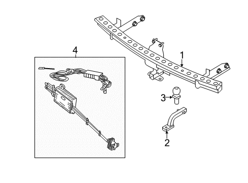 2012 Lincoln MKX Trailer Hitch Components Diagram