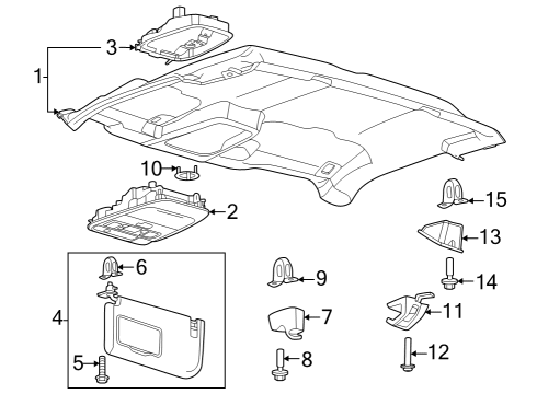 2024 Ford F-250 Super Duty Interior Trim - Cab Diagram 6 - Thumbnail
