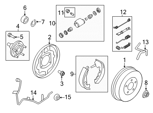 2009 Mercury Mariner Brake Components Diagram 5 - Thumbnail