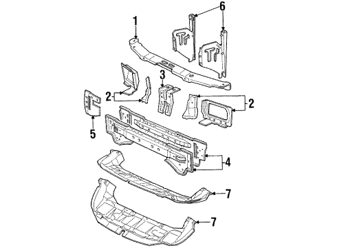 1995 Mercury Mystique Radiator Support Diagram