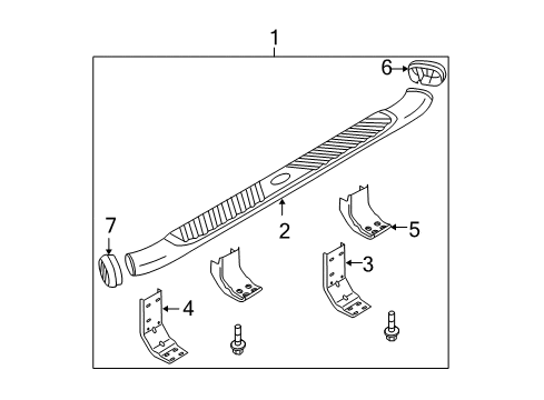 2009 Ford F-350 Super Duty Running Board Diagram 6 - Thumbnail