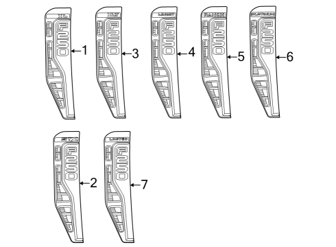 2024 Ford F-250 Super Duty Exterior Trim - Fender Diagram 2 - Thumbnail
