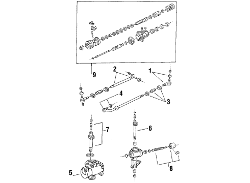 1985 Ford Ranger Steering Gear & Linkage Diagram 2 - Thumbnail