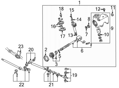 2002 Ford E-150 Econoline Steering Gear & Linkage Diagram 2 - Thumbnail
