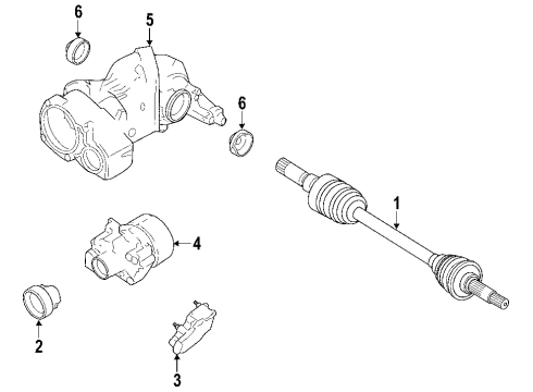 2006 Ford Five Hundred Differential - Rear Diagram