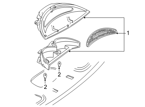 2003 Ford Taurus High Mount Lamps Diagram 2 - Thumbnail