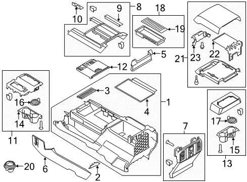 2019 Ford F-150 Front Console Diagram 7 - Thumbnail