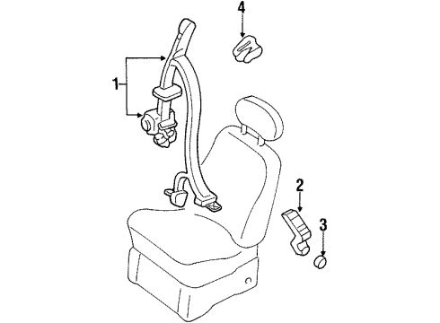 2000 Mercury Villager Seat Belt - Body Diagram 2 - Thumbnail