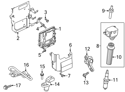 2023 Lincoln Corsair Camshaft Position Sensor Diagram for P2GZ-6B288-C
