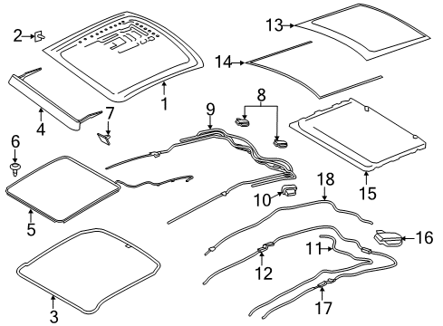 2018 Lincoln MKZ Rear Glass Diagram for HP5Z-54500A18-B