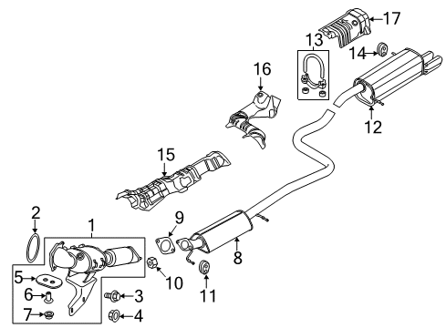 2018 Ford Fiesta Exhaust System Diagram 2 - Thumbnail