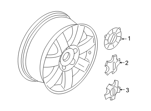 2005 Mercury Montego Wheel Covers & Trim Diagram