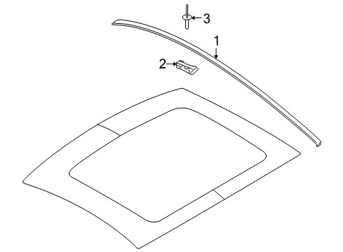 2009 Ford Mustang Exterior Trim - Roof Diagram 2 - Thumbnail