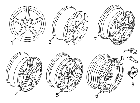 2017 Ford Focus Wheels & Trim Diagram 2 - Thumbnail