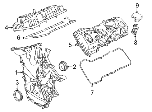 2015 Lincoln Navigator Valve & Timing Covers Diagram